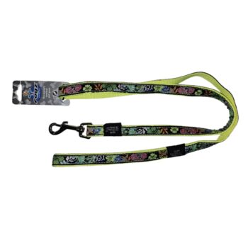 Hondenhalsband of lijn nylon Dayglo Floral