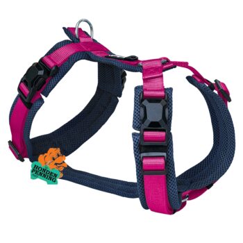 Harness Y-Comfort Navy-Fuchsia met magnetische sluiting