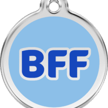 Hondenpenning luxe "Best Friend" Light Blue