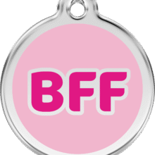 Hondenpenning luxe "Best Friend" Pink
