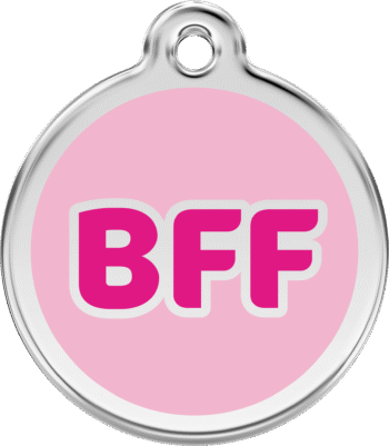 Hondenpenning luxe "Best Friend" Pink