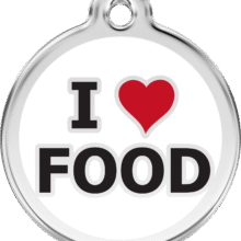 Hondenpenning luxe "I love Food"