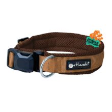 Hondenhalsband Mocha-Cognac met magnetische sluiting